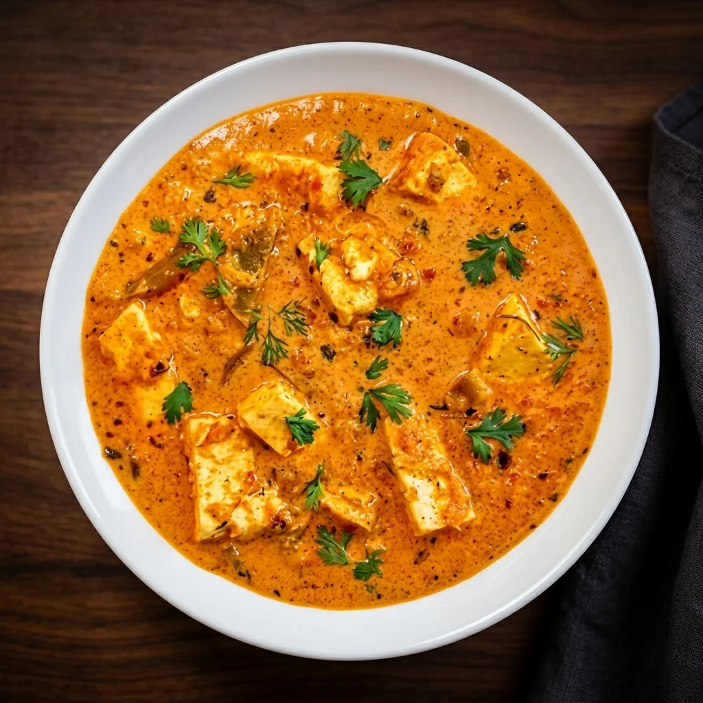 Indo-Chinese chilli paneer with cottage cheese cubes and bell peppers at Indian Tales Calgary